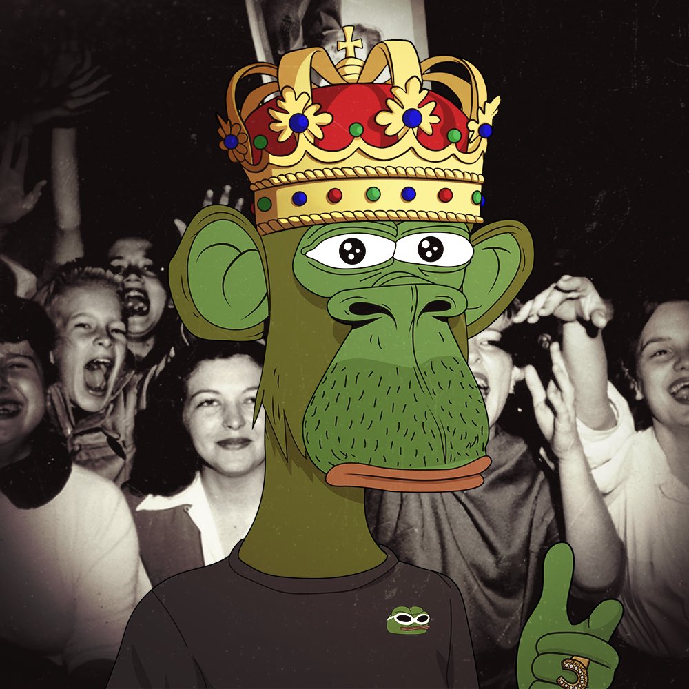 GM, GM WORLD. 🌎 

A KING IS NOT BORN HE IS MADE 💯

I AM KING #PEPE 👑🐸 

<a href="/PepeApeYC/">PAYC</a> #PAYC #NFT $PEPE