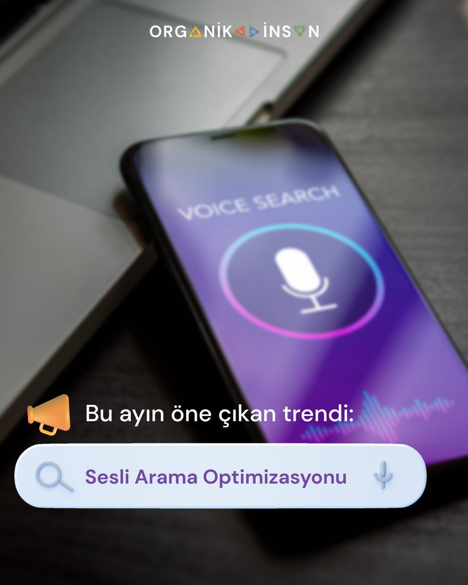 organikinsan's tweet image. Dijital dünyada yenilikçilik durdurulamaz!

Bu ayın öne çıkan trendi: Sesli arama optimizasyonu.

Kullanıcıların yüzde 50&apos;sinin 2023 yılında web aramalarını sesli yapacağı tahmin ediliyor. Markanızın bu değişime ayak uydurduğundan emin misiniz?

#VoiceSearchOptimization