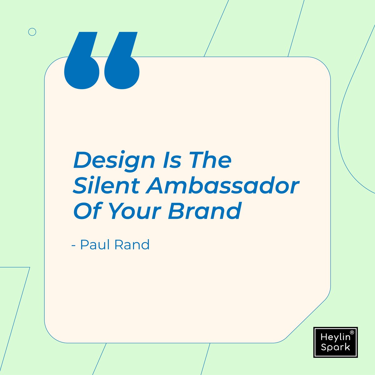 Remember, design is the key that unlocks endless possibilities, allowing your brand's essence to shine brightly in the vast cosmos of imagination. 💯

#heylinspark #pr #marketing #marketingagency #marketingstrategy #agencylife #design #quote #paulrand #brand #informative
