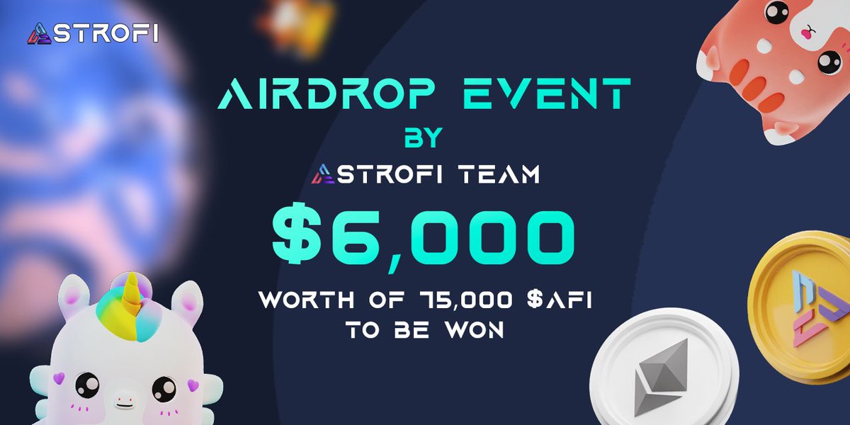 AstroFi 👨🚀 Revolution of DeFi on Multichain (@astrofiorg) on Twitter photo To give back to our amazing community the <a href="/Astrofiorg/">AstroFi 👨🚀 Revolution of DeFi on Multichain</a> Team wants to offer $6,000 (75,000 $AFI ) worth of allocation in prizes to 200 lucky people just for supporting us.
Join us
giv.gg/astrofiairdrop
#Airdrops #Crypto #Giveaway #DeFi #Metaverse To give back to our amazing community the <a href="/Astrofiorg/">AstroFi 👨🚀 Revolution of DeFi on Multichain</a> Team wants to offer $6,000 (75,000 $AFI ) worth of allocation in prizes to 200 lucky people just for supporting us.
Join us
giv.gg/astrofiairdrop
#Airdrops #Crypto #Giveaway #DeFi #Metaverse