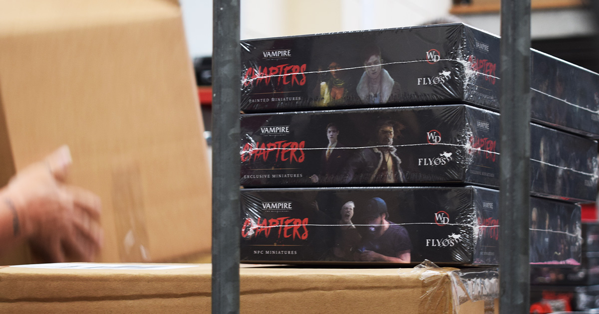 GamesQuest's tweet photo. ⚔️UK Fulfilment Update:
Fulfilment is now underway for Vampire: The Masquerade – CHAPTERS, the thrilling co-op adventure set in the World of Darkness, from @FlyosGames!
We will follow up with another update once EU fulfilment begins.🙂
#vampirethemasquerade #flyosgames https://t.co/hUGtGMyGMj