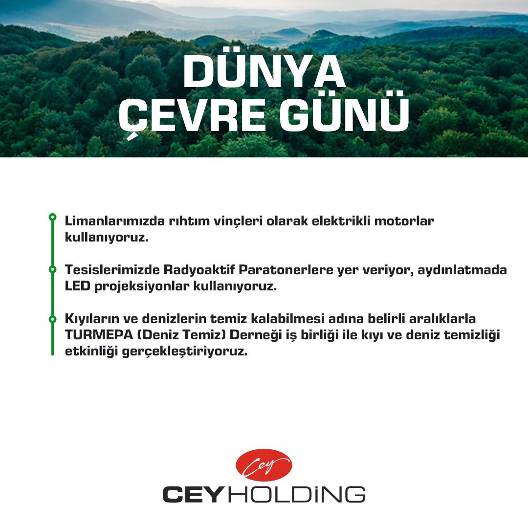 Doğayı korumak birlikte mümkün!

Gelecek nesillere daha yaşanabilir bir dünya bırakmak için Cey Holding olarak var gücümüzle çalışıyoruz.

Dünya Çevre Günü kutlu olsun…

#ceyholding #çevre #çevregünü #dünyaçevregünü #ekoloji #doğa #çevrebilinci