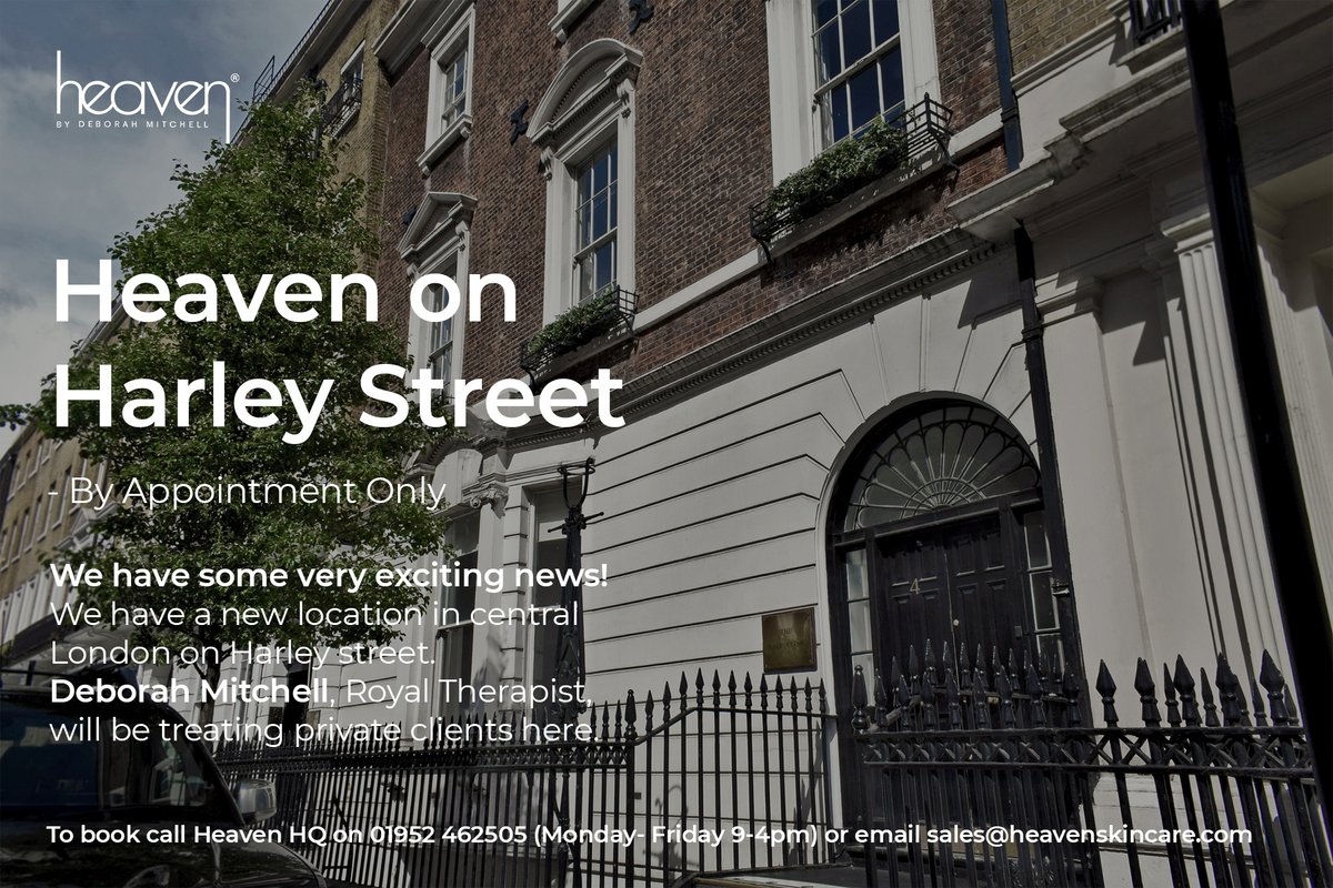 heavenskincare's tweet photo. Additional date added!๐คฉ Deborah will be available for treatments on Thursday, June 15, at Harley Street. Please call 01952 462505 to book; appointments will be filled on a first-come, first-serve basis.
Limited availability.
#harleystreetlondon #harleystreet #deborahmitchell https://t.co/ykXr5fEyLQ