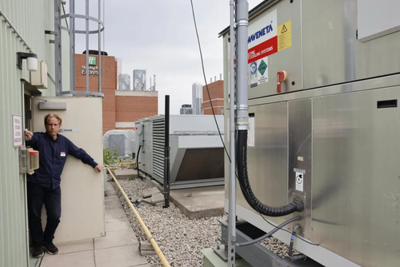 petermolzan's tweet photo. Large-scale heat pumps at first presented a huge logistical challenge. “Everything that could go wrong did go wrong … but we solved those problems.” https://t.co/Os8McRIVDM https://t.co/WGMQUovc6T
