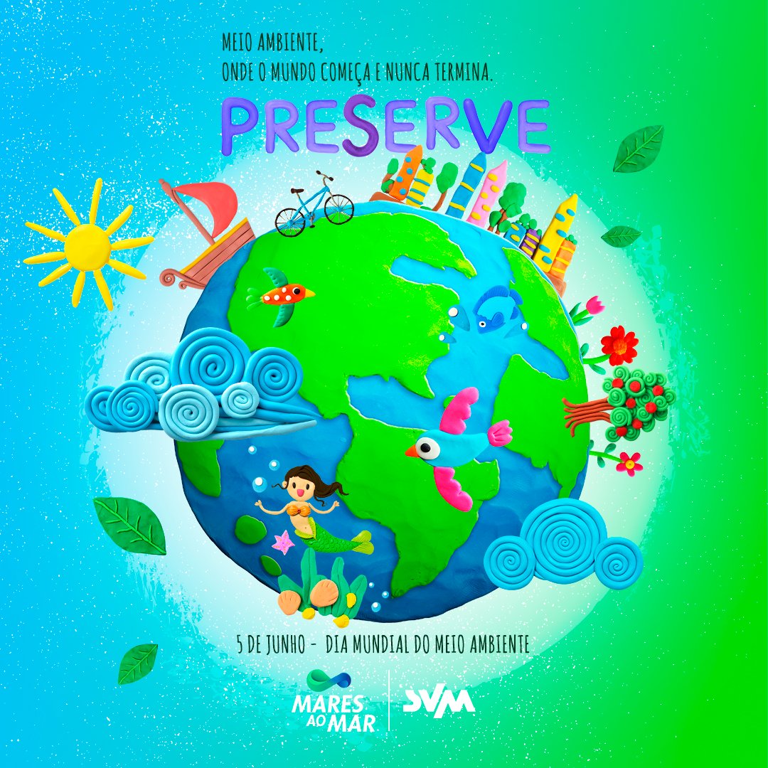 Hoje (5), comemoramos o Dia Mundial do Meio Ambiente e o SVM celebra esta data convidando você a refletir sobre a importância de preservarmos o meio em que vivemos.

Comemore esta data de forma consciente e participativa, preserve o meio ambiente.

#DiaMundialDelMedioAmbiente