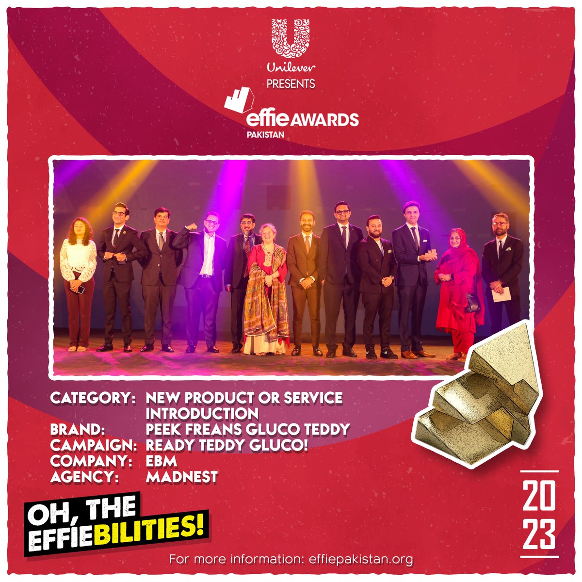 EffiePakistan's tweet image. The Winning Effiebility: Ready Teddy Gluco wins Gold for New Product or Service Introduction. Congratulations on making your Effiebilities come true!

#OhTheEffiebilities #EffiePakistan #PAS #MarketingEffectiveness #CelebrateEffiebilities