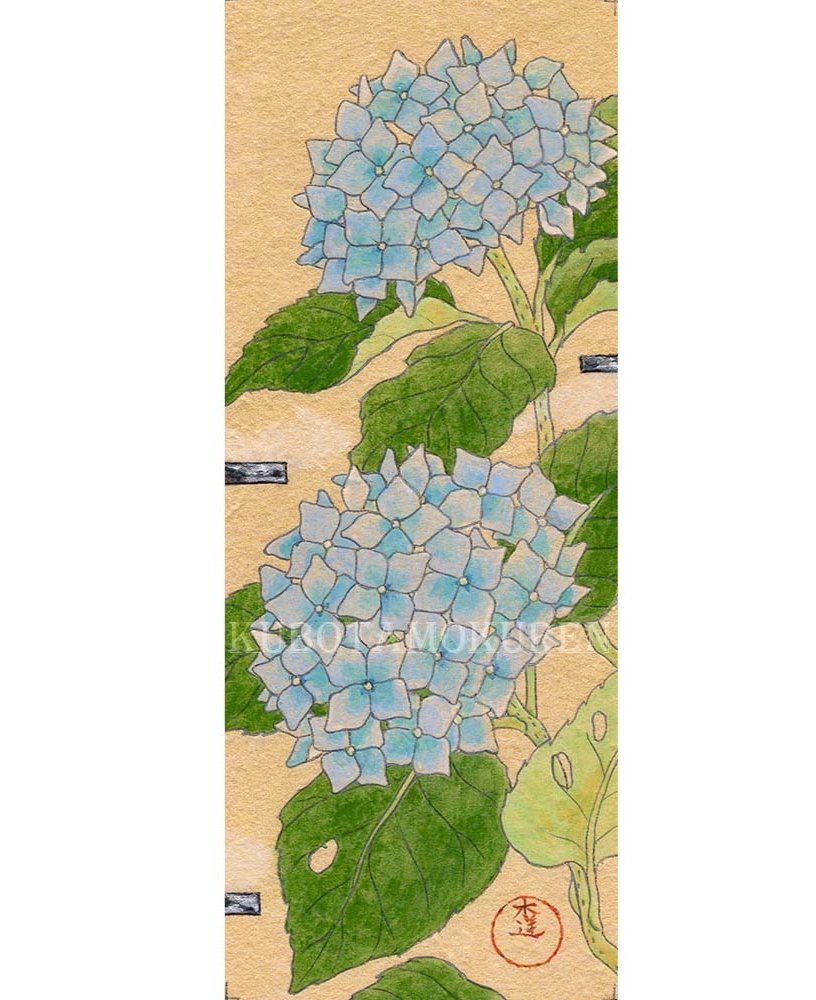 mocklenan's tweet photo. 今年は紫陽花が沢山咲きました。
#紫陽花　#日本画 https://t.co/EpuhGb275T