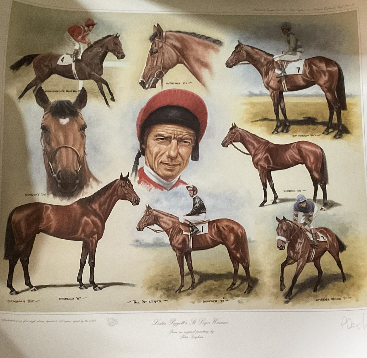 DavidVi04981180's tweet photo. My latest Horse Racing Nostalgia has arrived #RIPLester Need to get them framed. https://t.co/InujR2yg1k
