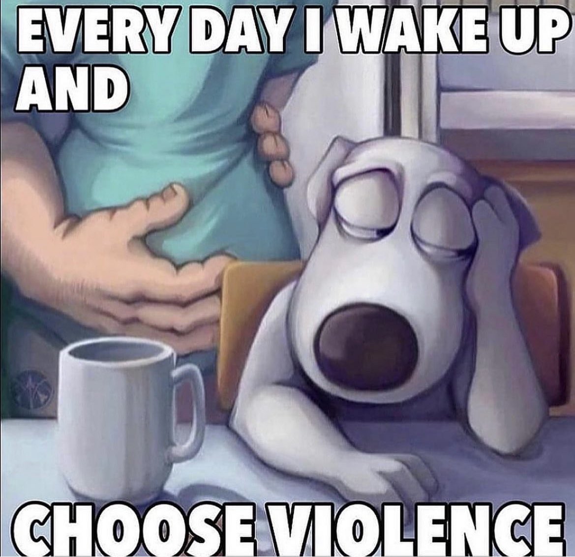 Wake up and choose violence #hater #vibe #comedy #funnyvideos #memes
