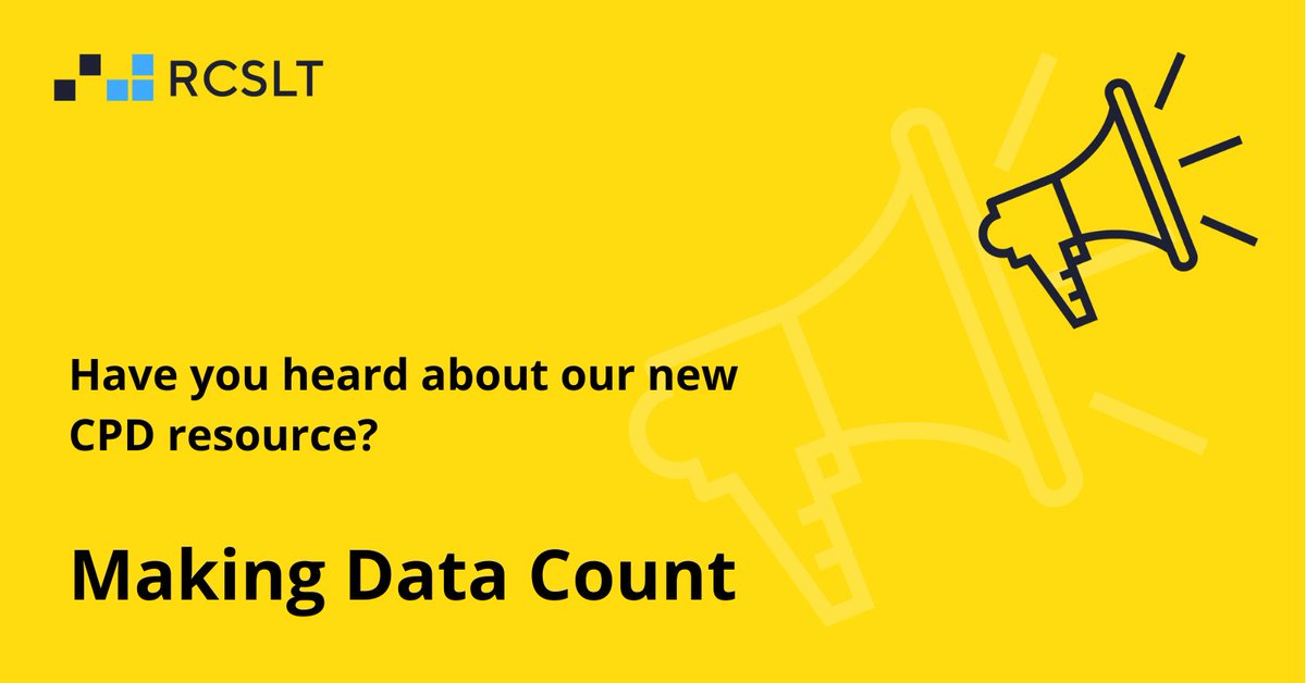 Are you collecting data every day but unsure how to actually use this to benefit your service users, your practice and your service? Then this new <a href="/RCSLT/">RCSLT 💙</a> mini video series Making Data Count is for you! rcslt-root.org/Content/making… #realworlddata