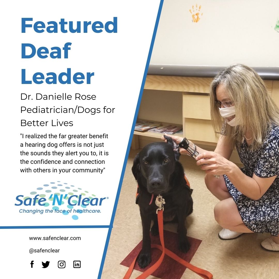 We are honored to recognize Dr. Danielle Rose as our featured May Deaf Leader #deafsuccess #safenclear #thecommunicator #thecommunicatormask #improvingcommunication #effectivecommunication #deaf #hardofhearing #inclusivemasks