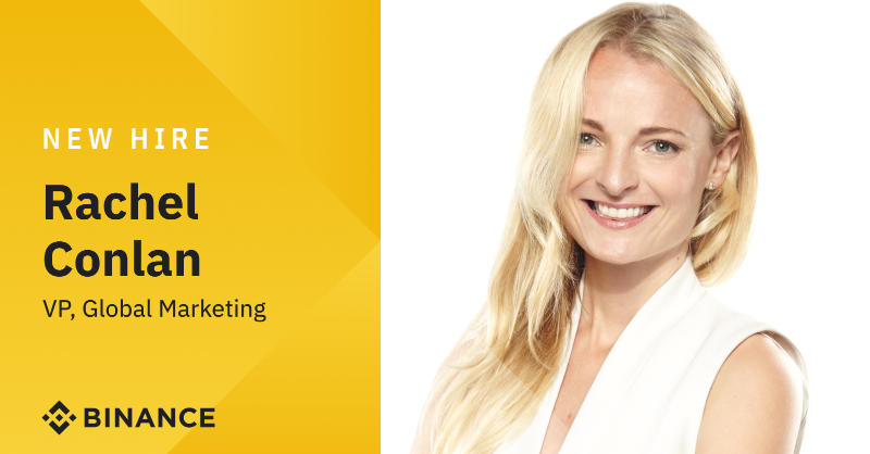 binance's tweet photo. We are proud to announce that Rachel Conlan has joined us as our VP of Global Marketing.

Leveraging her leadership and extensive experience, we will continue celebrating our community while expanding our reach to the next billion users. 

Learn more about Rachel here 👇
