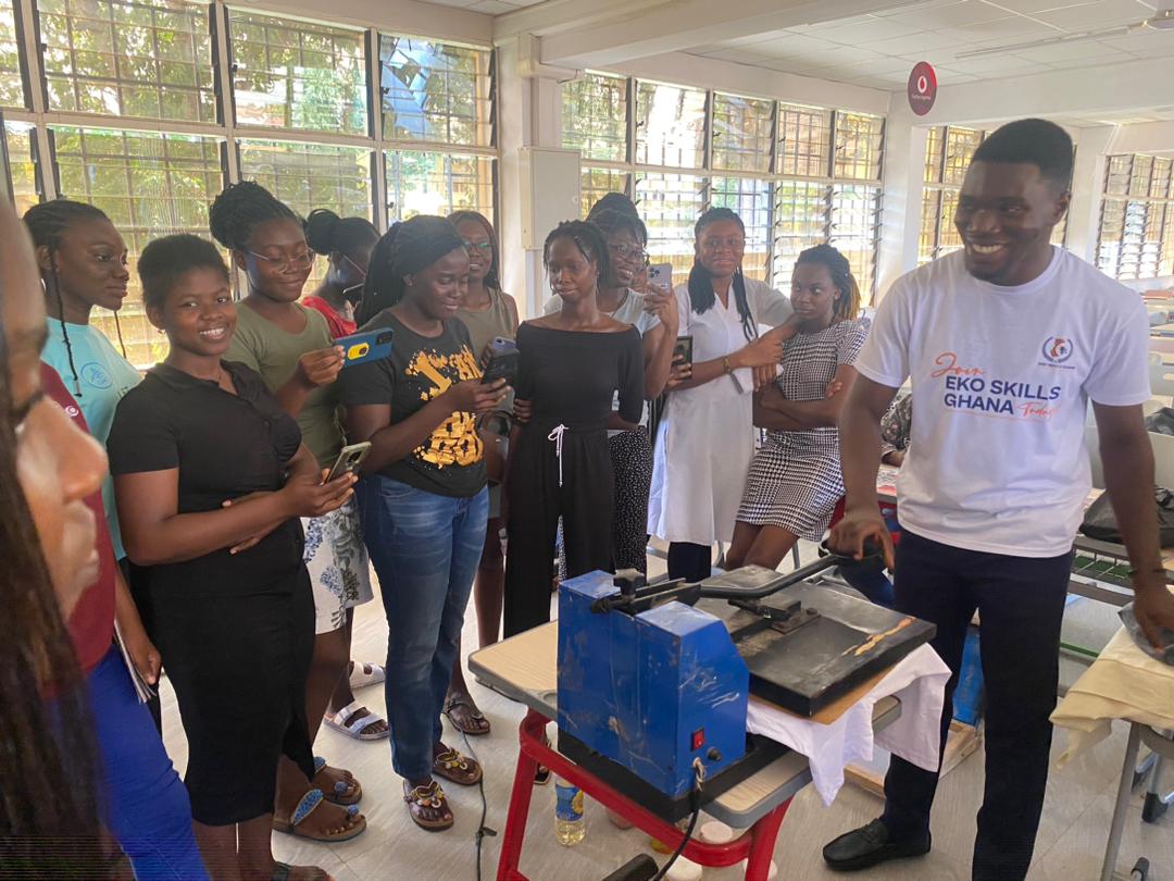 Knust_WinE's tweet photo. WinE wishes to say a big THANK YOU to @EkoSkills and everyone who joined and participated in the WinE Skill Training last Saturday. 
We learnt T-shirt printing, liquid soap making and many more. 
Join us this and every Saturday to learn more skills! 😉😁🎊🎊🔥🔥 https://t.co/1d1RzRvq9a