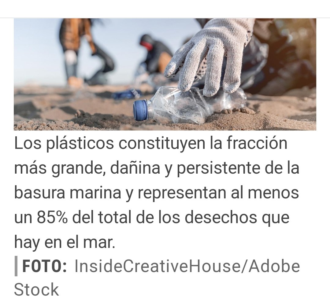 «Cada año se producen a nivel mundial más de 400 millones de toneladas de plástico y se cree que la mitad de este material se concibe para una vida útil de un solo uso.

Menos del 10% se recicla.»
Fuente: Organización Mundial de Naciones Unidas 
#DiaMundialDelMedioAmbiente