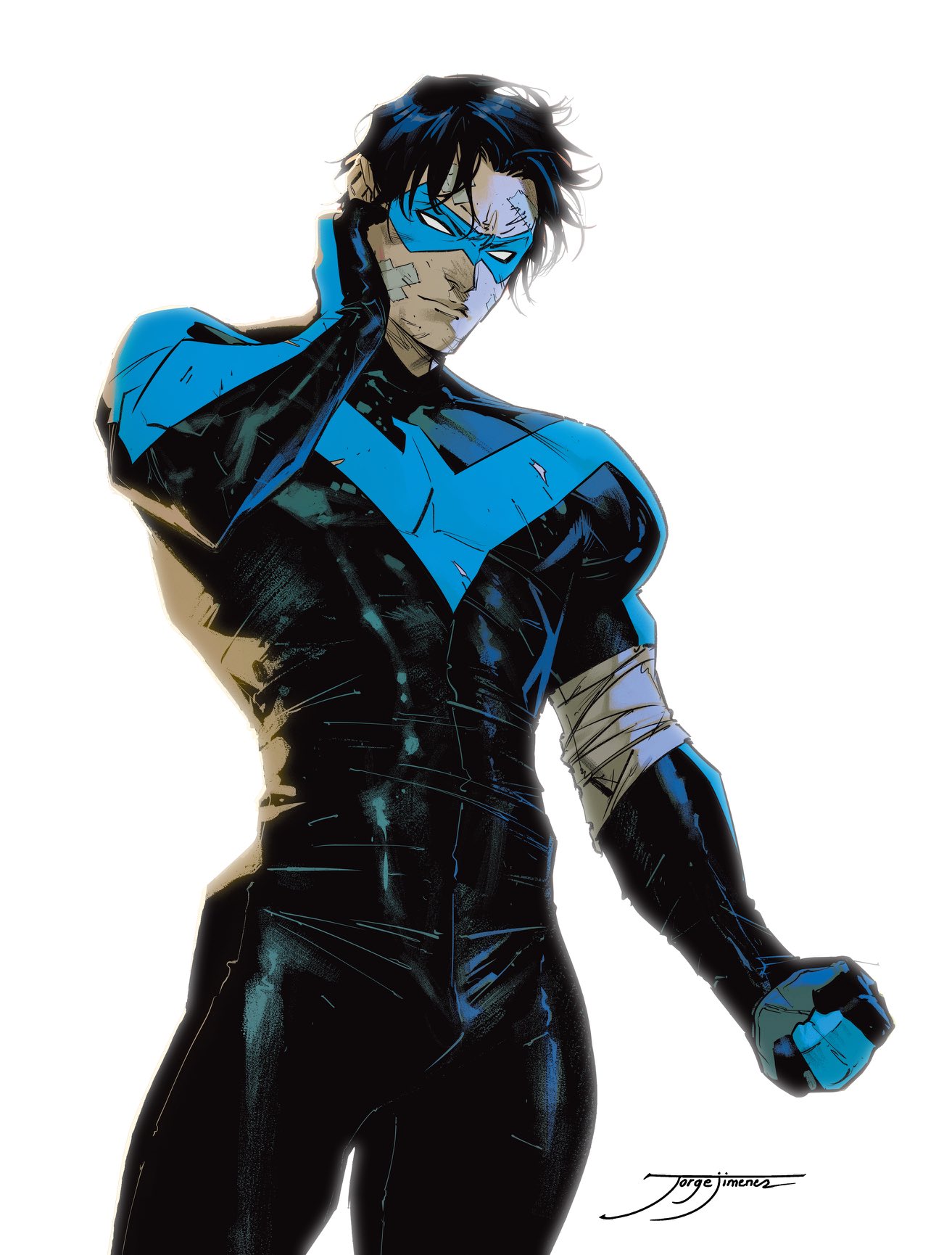 Jorge Jiménez on X: I'm drawing a lot of Nightwing lately, but since I  can't show any of this yet, here are some Nightwings from before ;) #batman  #nightwing 💙🔥 t.coc596QQyWJ5 