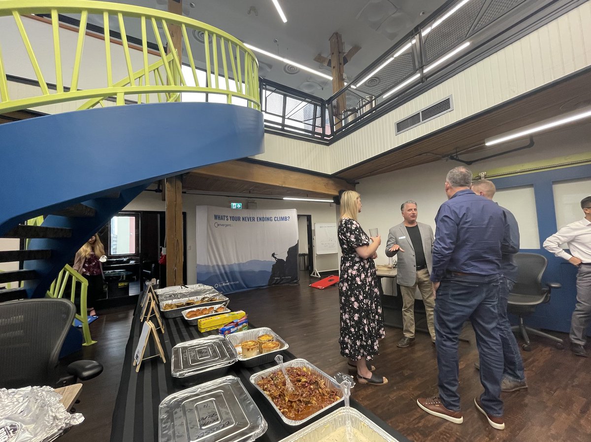 Convergent_IS's tweet image. We said #PatioParty and Calgary weather had other plans. 

Fortunately, we turned our head office into a fun BBQ get together, despite being indoors.