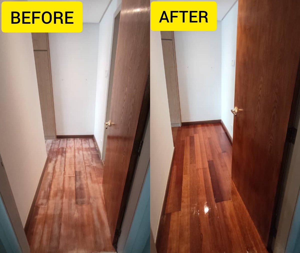 Before dan after construction flooring utk lantai jenis parquet. Boleh whatsapp jika berminat.
wa.me/601110032539?t…