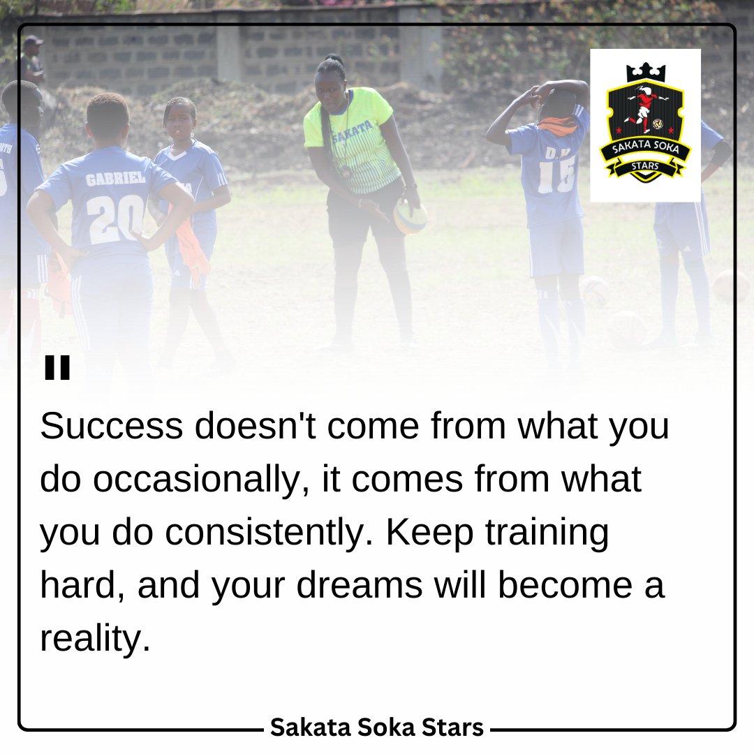 Success doesn't come from what you do occasionally, it comes from what you do consistently. Keep training hard, and your dreams will become a reality.