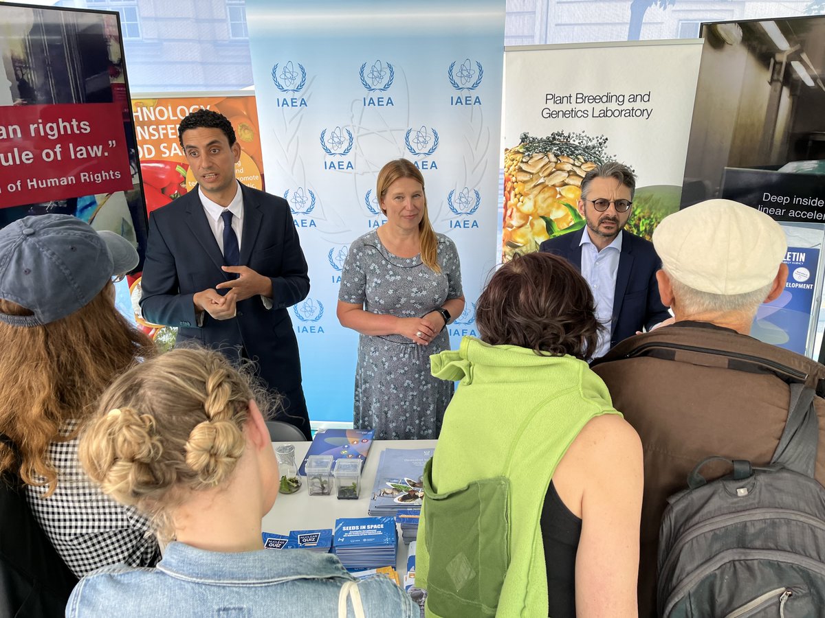 iaeaorg's tweet image. Today &amp;amp; tomorrow, join our #IAEA experts at @MFA_Austria’s #Vienna30 Human Rights Fair at @mqwien, in Vienna, to learn how nuclear science &amp;amp; technology harness the power of the atom to support #HumanRight to health, food, water, energy, &amp;amp; scientific progress.
#StandUp4HumanRights