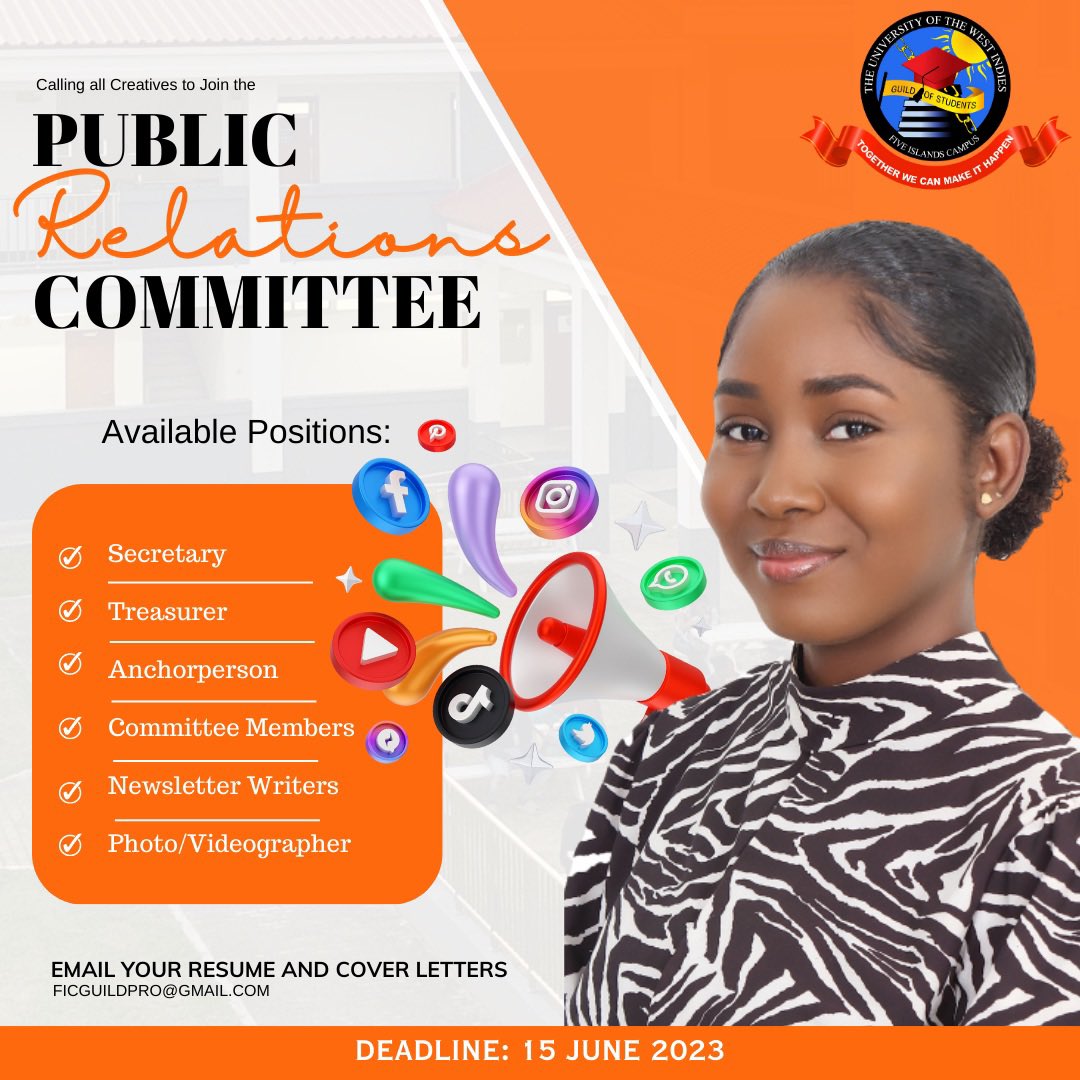 5islandsguild's tweet photo. THE FOLLOWING COMMITTEES ARE RECRUITING! 
- Public Relations Committee 
- Games Committee 
- National &amp; International Affairs Committee

**Submit resume, proposal of plans and/or a cover letter to the respective committees! https://t.co/QhSzkJM6uq