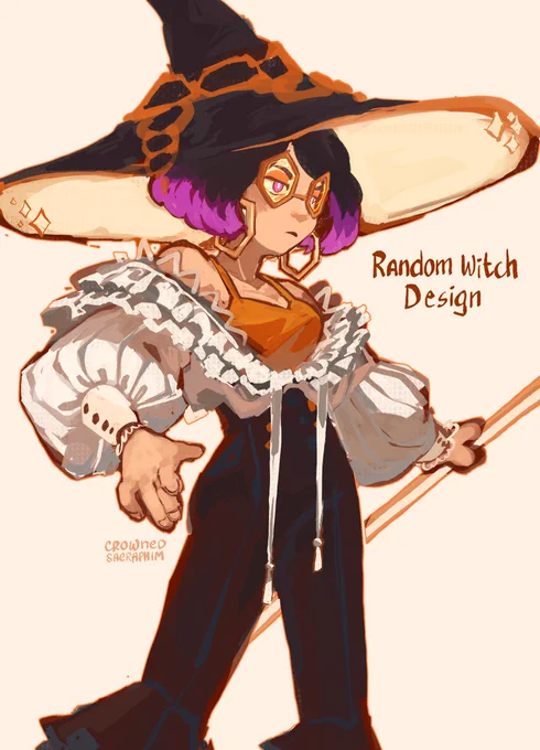 another random witch design... something... Chains, Light, Trident she has thm...