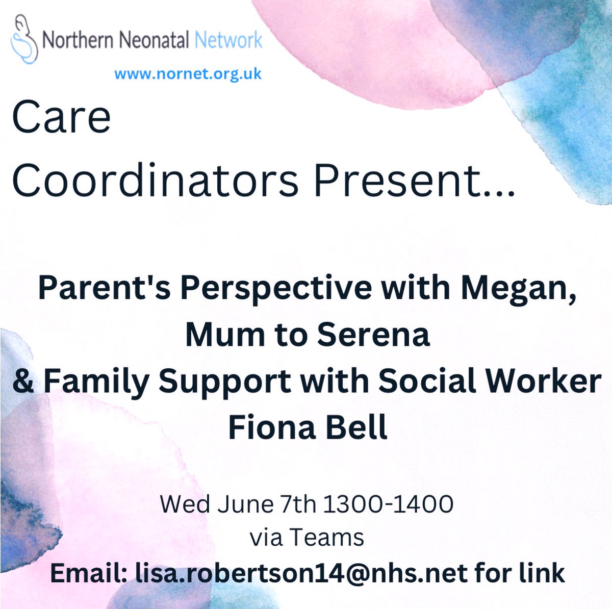 Join us this Wed 1300-1400 via Teams to hear a #parent #perspective of #nicu & find out more about the role of #neonatal #socialwork @TinyLivesTrust @NorNetUK #FICare #parent #voice #support