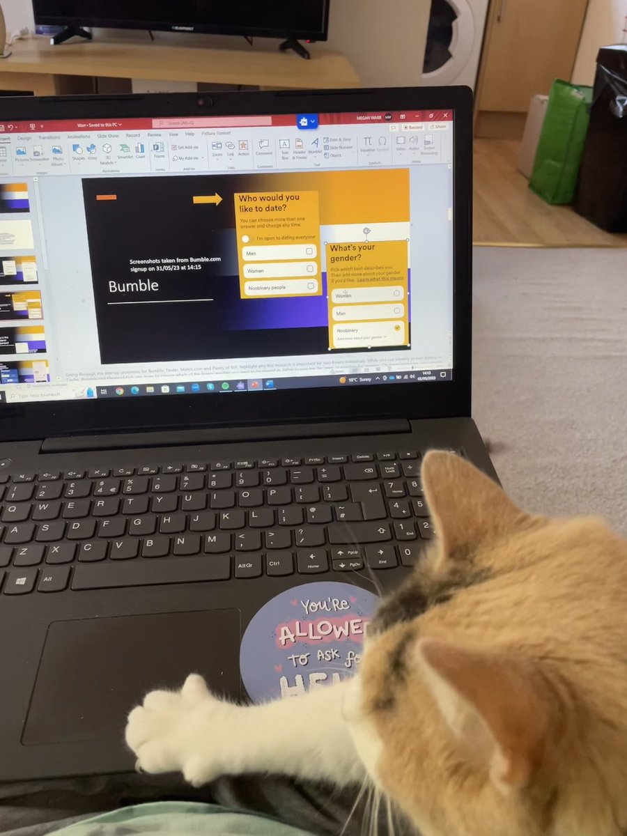 Olive editing my <a href="/Talking_Bodies/">Talking Bodies Conference</a> presentation