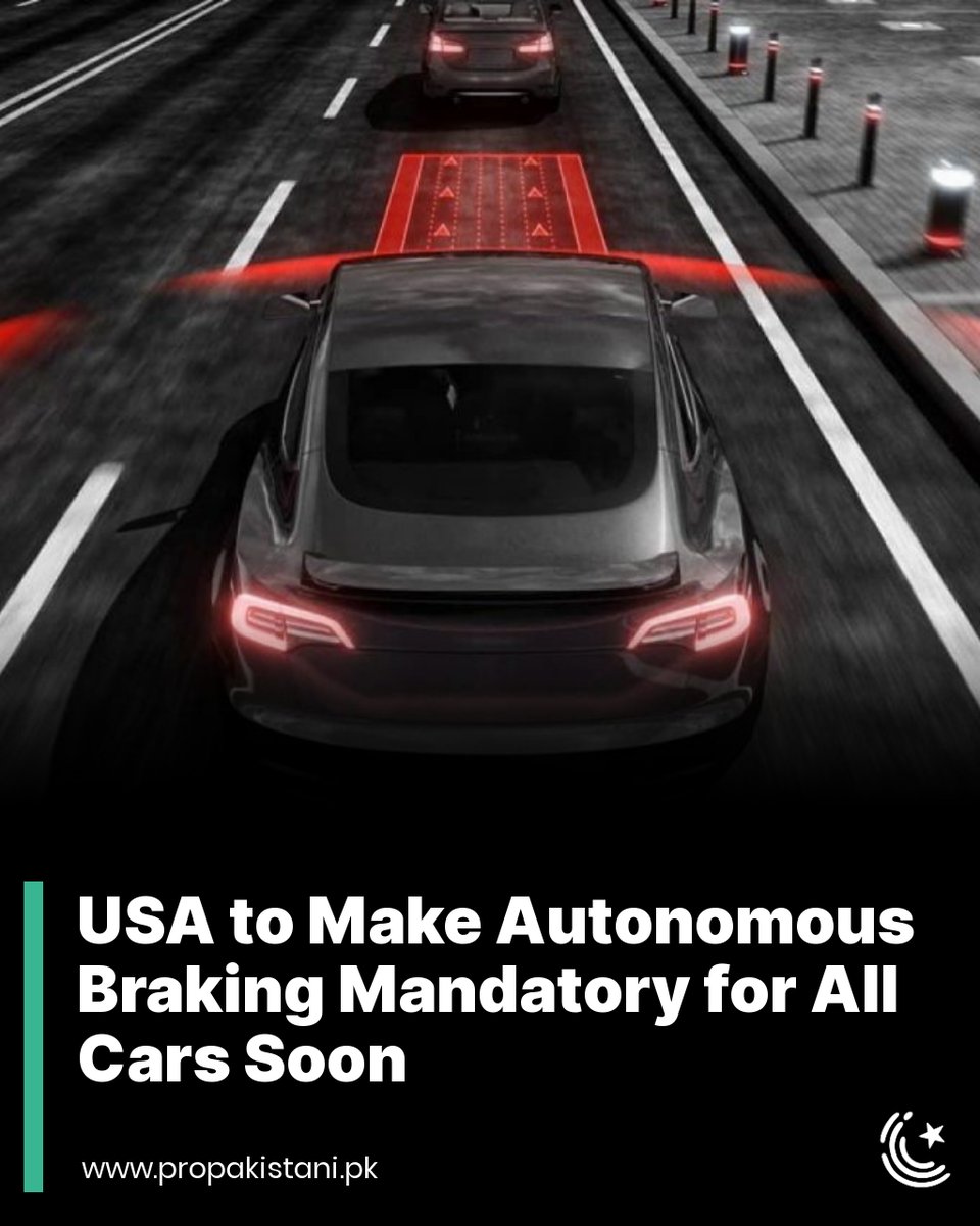ProPakistaniPK's tweet photo. National Highway Traffic Safety Administration (NHTSA) is suggesting that all new passenger automobiles and light trucks include autonomous braking with pedestrian detection by 2028.
Read More: https://t.co/4x6Dh2Vn7r
#USA #AutonomousBraking #Ford #NHTSA https://t.co/ug1Wc5qdfw