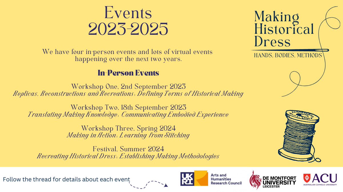 Thank you everyone for all your interest in the call for Workshop One! Here is the ✨full schedule✨ of in-person events that we have planned over the next two years, as well as the responsive online events that will happen throughout the project. Follow the 🧵 for details!