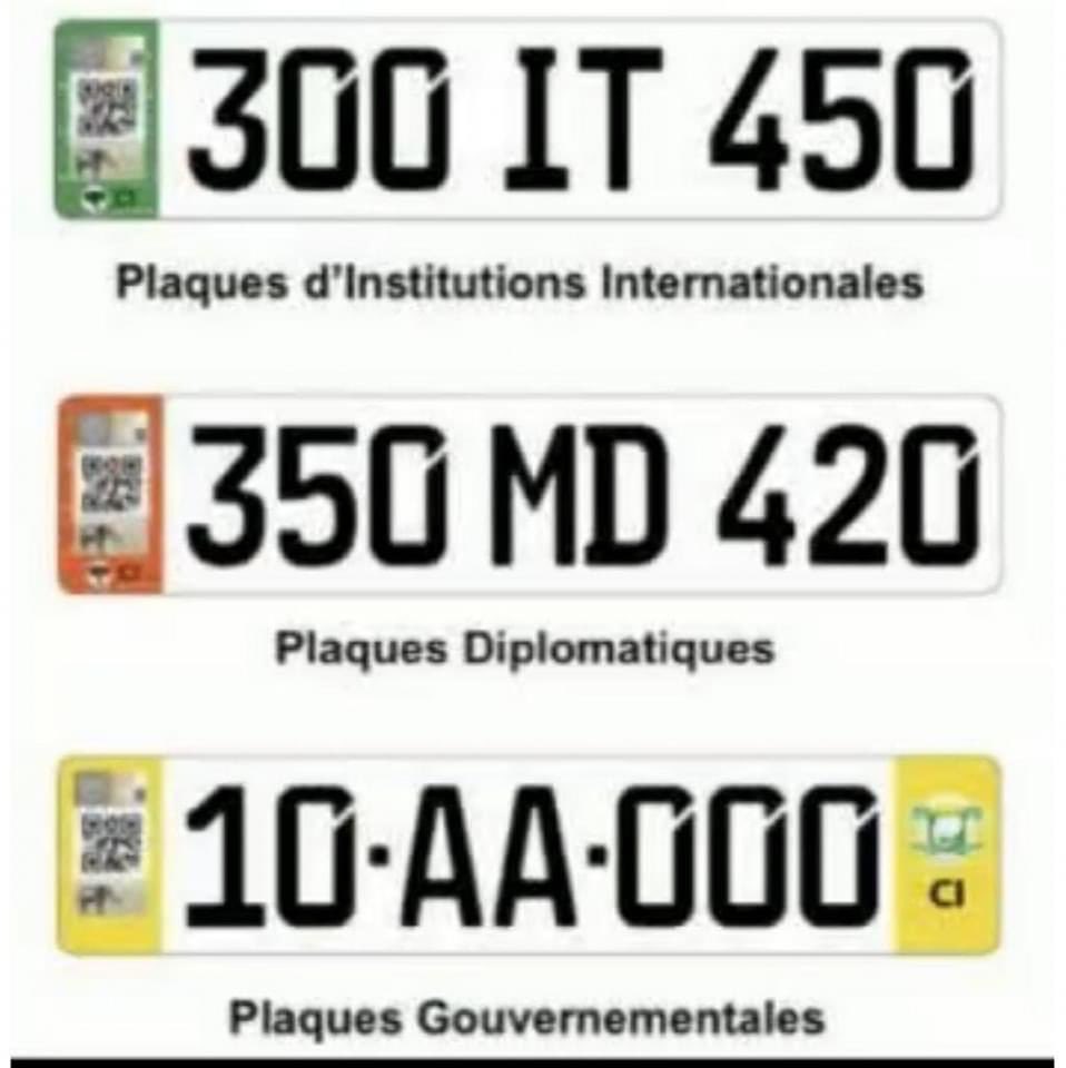 La Côte d’Ivoire Est Chic on Twitter "Les nouvelles plaques d