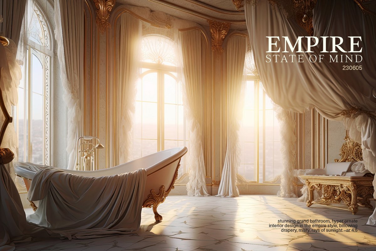darylanselmo's tweet photo. #midjourney #dailies #posthuman #ai #imgsynth #synth #inspiration #aiia #empire #empirestyle #luxurious #interiordesign #opulence #luxury #beauty #elegance #homedecor #bathroomdesign #neoclassical #gold #porcelain #marble #elegant https://t.co/vtEg4COVv0
