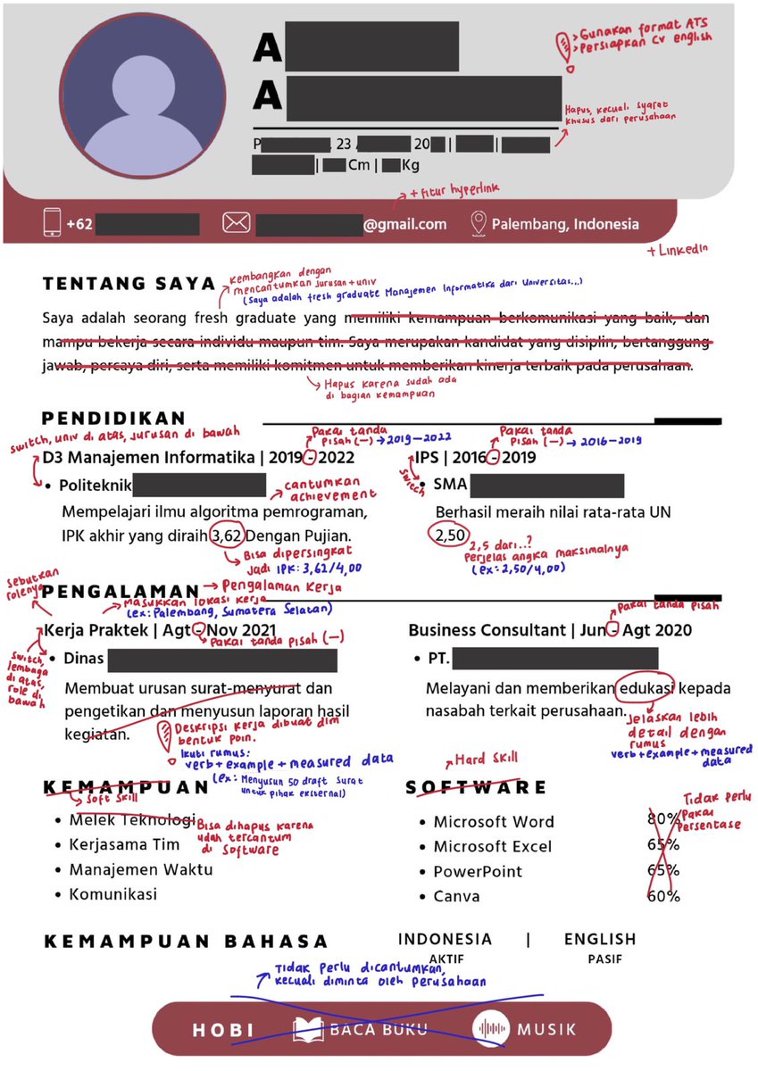 DeallsJobs's tweet photo. Siapa yang nungguin hasil #ReviewCVGratis dari Dealls? ππ»ββοΈ
Peserta pertama dari #ReviewCVGratis batch 4 ini kita panggil Kak AA yaa~
P.s: Reveal hasil #ReviewCVGratis dari Dealls ini sudah mendapat persetujuan dari peserta dengan tujuan untuk sama-sama belajarπ https://t.co/CW2FfjB46g