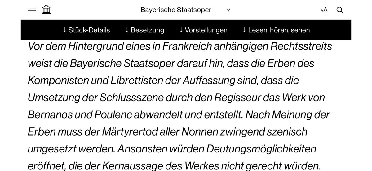 ⬇️ Explosive stuff 💥 Nevertheless: The Carmelites will be back <a href="/bay_staatsoper/">BayerischeStaatsoper</a> tonight! staatsoper.de/stuecke/dialog…