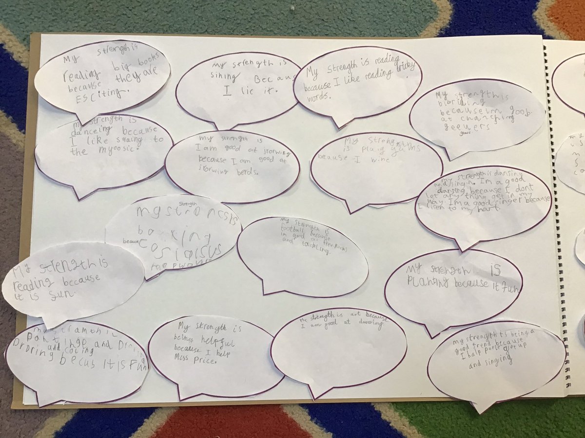 GoodrichCESch's tweet photo. In #GSPSHE #GSrobins have been thinking about the children being unique and about their strengths. They found this really tricky thinking about things that they were good at but they all came up with fantastic strengths. At Goodrich we are proud of all of their strengths. https://t.co/1LatZygP9t
