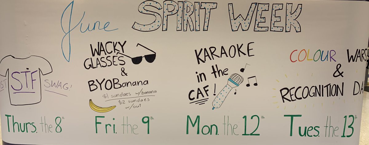Spirit Week: June 8th-13th.