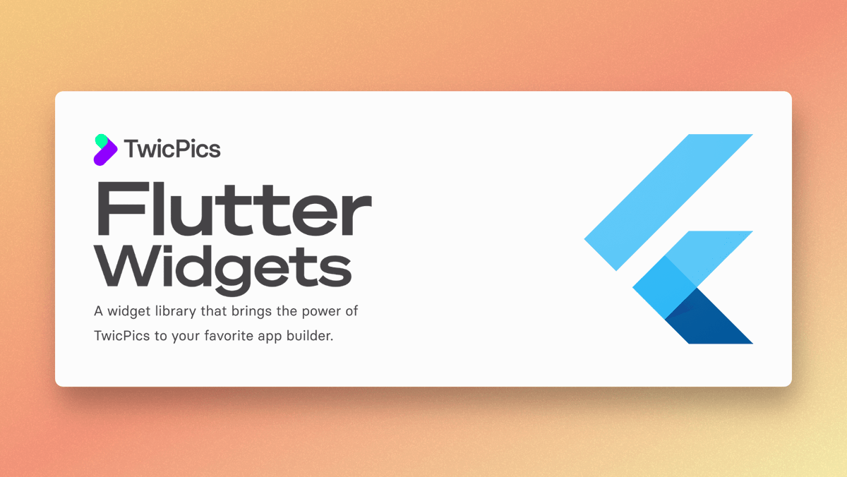 TwicPics's tweet photo. Announcing TwicPics Flutter Widgets! 📱

A widget library that brings the power of TwicPics to your favorite app builder. Use TwicPics Flutter Widget to get images best practices out of the box.

👉 https://t.co/puIPoXB63X 

@FlutterDev #components https://t.co/qIZQR3o5uI