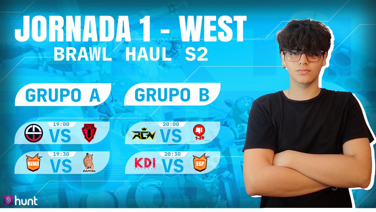 🔊 |  ¡ JORNADA 1 - SA WEST !

🪧 Grupo A : 
<a href="/_LeaveNoWitness/">LeaveNoWitness💢</a> 🆚 <a href="/LevelEsports_BS/">Level Esports 🎮</a>
#NVMA F/A 🆚 <a href="/_oXGaming/">øX Gaming 🏳️‍🌈</a>

🪧 Grupo B : 
<a href="/ReconicEsports/">Reconic Esports</a> 🆚 #1-29Team
<a href="/KDIesports/">KDI Esports❣️</a> 🆚 #EggplantPie

🪧 Trasmisiones : 
🇪🇦 twitch.tv/nacotv_ 
🇧🇷 twitch.tv/wcalixtoo

#BrawlHaul #BrawlStars