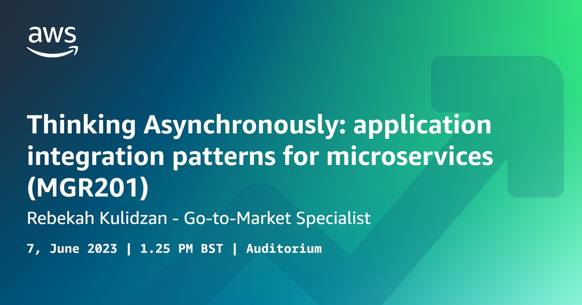Rebekah (@rkulidzan) on Twitter photo 🇬🇧 LONDON CALLING!
🚀 Interested in microservices patterns?
🚀 Want to know which integration service to use?
🚀 Looking to build next-gen modern apps at scale?
I'll be at <a href="/awscloud/">Amazon Web Services</a> London Summit delivering a re-vamped version of my Thinking Asynchronously talk at 13:25 👋 🇬🇧 LONDON CALLING!
🚀 Interested in microservices patterns?
🚀 Want to know which integration service to use?
🚀 Looking to build next-gen modern apps at scale?
I'll be at <a href="/awscloud/">Amazon Web Services</a> London Summit delivering a re-vamped version of my Thinking Asynchronously talk at 13:25 👋