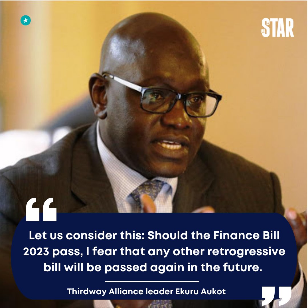 Thirdway Alliance leader Ekuru Aukot has warned that should the Finance Bill get Parliament's approval by whatever means, it may certainly open the floodgates for the passage of regressive bills.

#starkenyanews