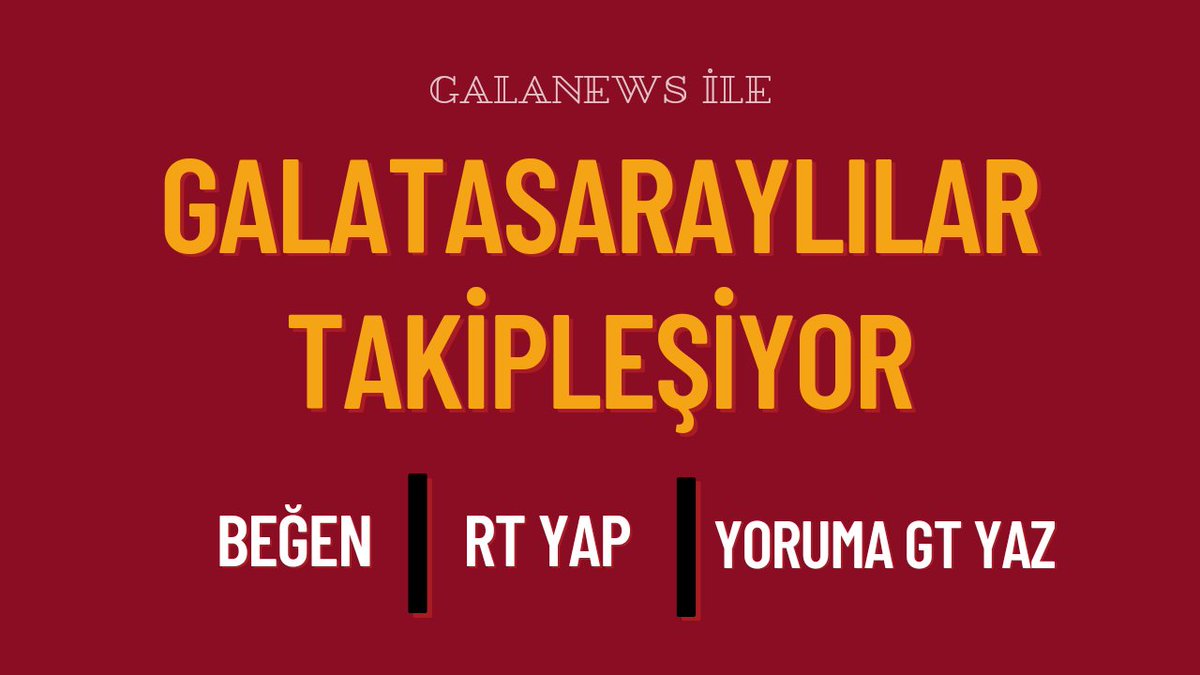 T A  K  İ  P  L  E  Ş  İ  Y  O  R  U  Z.....
Haydi Galatasaray Ailesi!! Cacık hesapların😄 aksine Renktaşlar olarak hesaplarımızı büyütelim🟨🟥

#BugünGünlerdenGALATASARAY #GALATASARAYlılarTakiplesiyor
#SampiyonunGecesi
#ŞampiyonGalatasaray 
#Takipçi #CimBom #Galatasaray Şampiyon