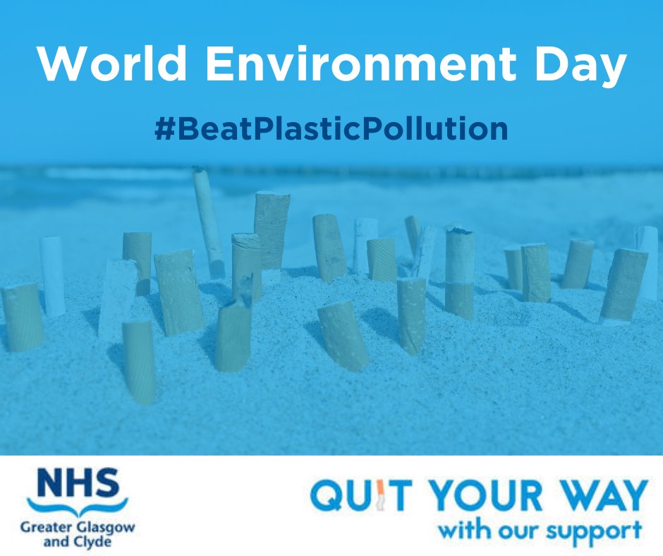 Did you know that cigarette butts are the most common types of litter on Scottish streets? They are also a form of plastic pollution 🚬 This #WorldEnvironmentDay you can not only benefit your health, but the environment by quitting. Visit quityourway.scot for more info.