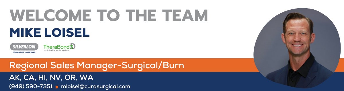 Silverlon1's tweet photo. Next up from our surgical/burn team, please welcome Mike Loisel! Mike has 12 years of medical sales experience and we are thrilled to have him here. Congratulations, Mike! https://t.co/xBy3Hw80PF