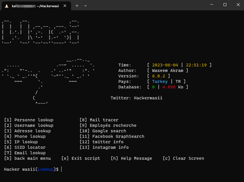 DailyOsint's tweet photo. If you need to investigate on people,

Hackerwasi is an #OSINT #tool designed to conduct research on individuals from France, Switzerland, Luxembourg, or Belgium.

https://t.co/apSyxigxcA

@wasii_254

#CTI #investigation #intelligence #infosec #cybersecurity #reconnaissance #cli https://t.co/TRjXe27BMJ