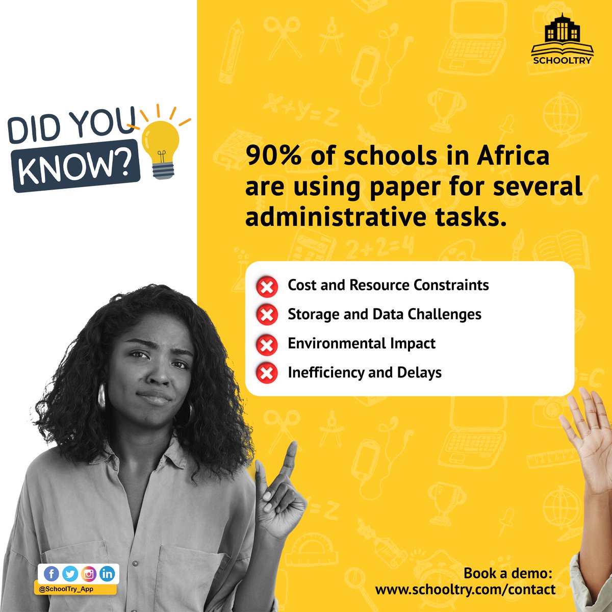 SchoolTrySoft's tweet photo. Simplify and automate management processes for your school. Unlock the Potential of Your School with Schooltry: Streamlined Management at Your Fingertips.

#SchoolManagementMadeEasy #EfficientSchoolAdmin #StreamlinedEducation #DigitalSchoolSolutions #EmpoweringSchoolLeadership https://t.co/M8XHCiND08