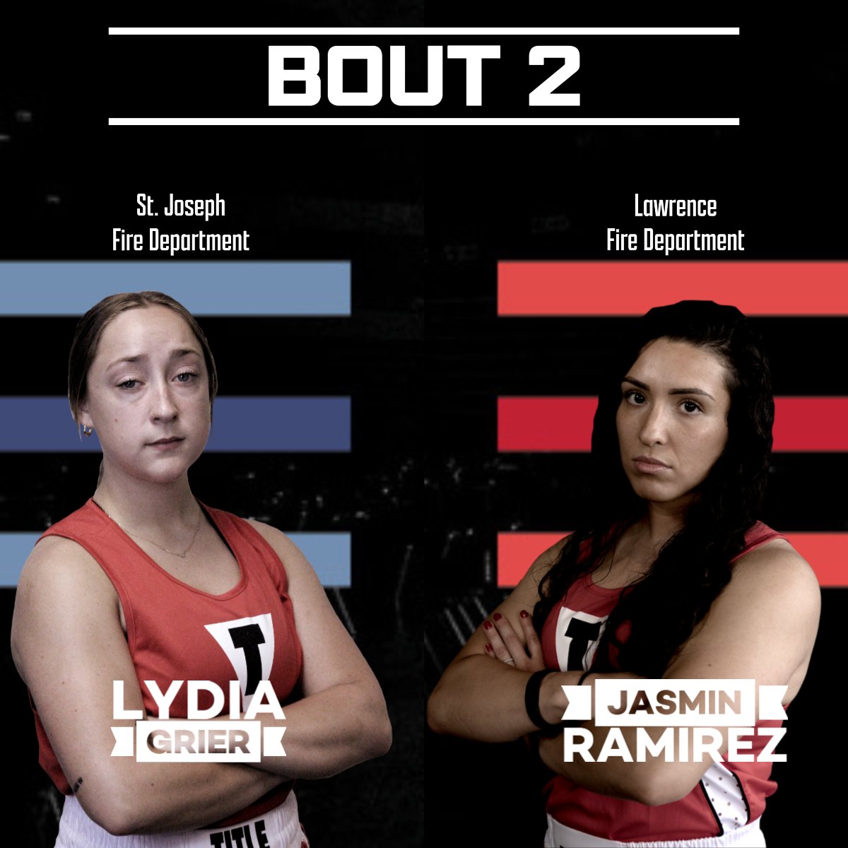 Kansas City Metropolitan Crime Commission (@kcmetrocrime) on Twitter photo 🥊 BOUT 2 MATCHUP 🥊
🔵 Lydia Grier: St Joseph Department <a href="/citystjoemo/">City of St. Joseph</a>
🔴 Jasmin Ramirez: Lawrence Fire Department <a href="/IAFFLocal1596/">Lawrence Firefighters</a>
Tix ➡️ kc-crime.org/kansas-city-gu…
#Guns_N_Hoses #backthered #backtheblue #kccrimecommission #SAFE #kcgnh23 #boxing #boxer #firefighter 🥊 BOUT 2 MATCHUP 🥊
🔵 Lydia Grier: St Joseph Department <a href="/citystjoemo/">City of St. Joseph</a>
🔴 Jasmin Ramirez: Lawrence Fire Department <a href="/IAFFLocal1596/">Lawrence Firefighters</a>
Tix ➡️ kc-crime.org/kansas-city-gu…
#Guns_N_Hoses #backthered #backtheblue #kccrimecommission #SAFE #kcgnh23 #boxing #boxer #firefighter