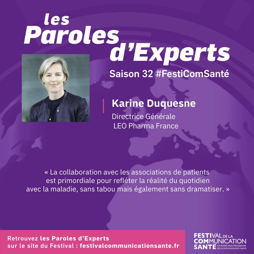 🗨️ #ParolesExperts #Festicomsante : Karine Duquesne, Directrice Générale @leopharmafr répond à 2 questions sur la santé et ses processus de communication.
➡️ Comment communiquer de façon responsable ?
et Quels sont les grands défis à venir pour la communication santé dans votre…