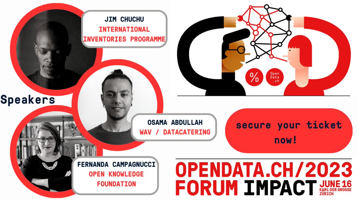 Discover the fascinating work of JimChuchu at IIP, decoding biases and promoting #inclusivity. Learn about @OsamaAbdullah's #transparency efforts at @WAV and explore the open data policy in Brazil with @FernandaCampagnucci. get your tickets here: eventfrog.ch/odch2023