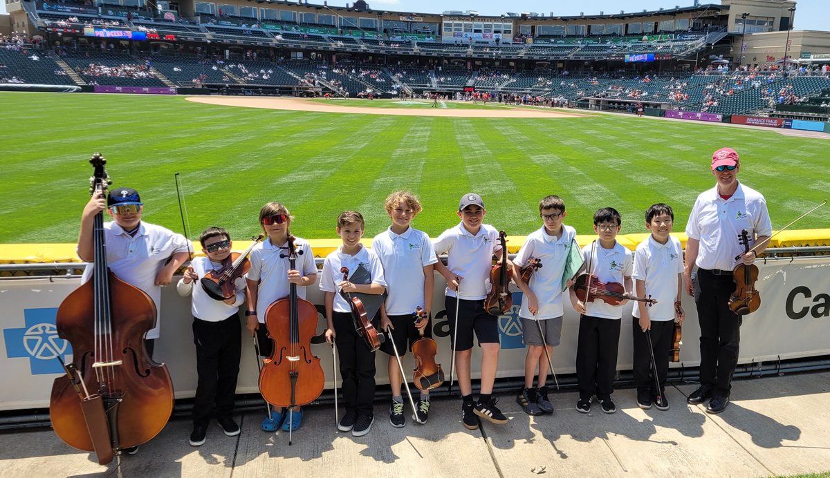 elemstrings's tweet photo. The EPSD Elementary Chamber Players had a great time playing pre-game @IronPigs yesterday!  Great weather, great music, great baseball and a IronPigs walkoff win!  #EastPennProud #MusicEducation https://t.co/EAX2McYoeT