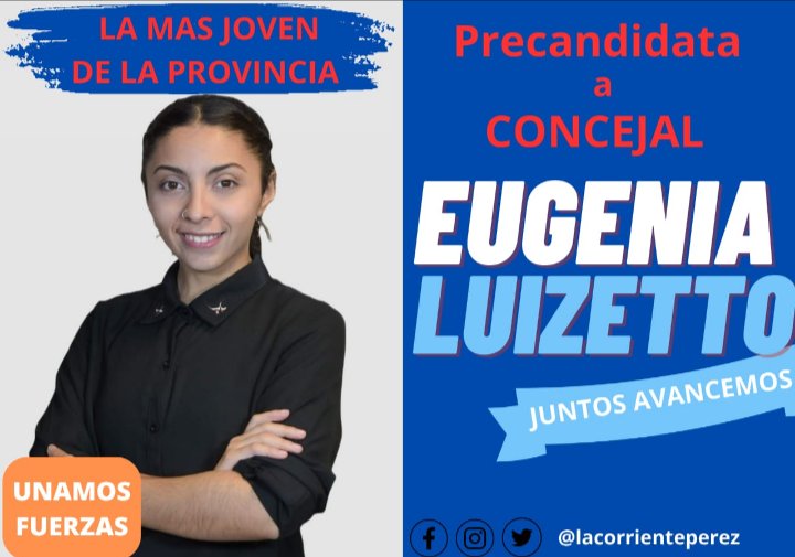 LaCorrienteMas's tweet photo. Tenemos la candidata más joven!! Pero también una candidata con militancia , compromiso y alegría!! En #Perez @eugeluizetto 
#UnamosFuerzas https://t.co/lhMqXq7LUw