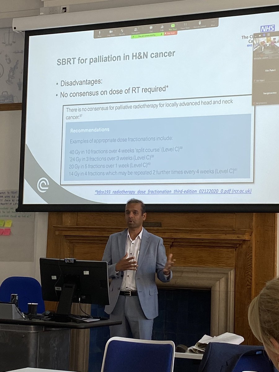 Dr Anoop Haridass - No census on palliative radiotherapy treatment dose in head and neck cancer